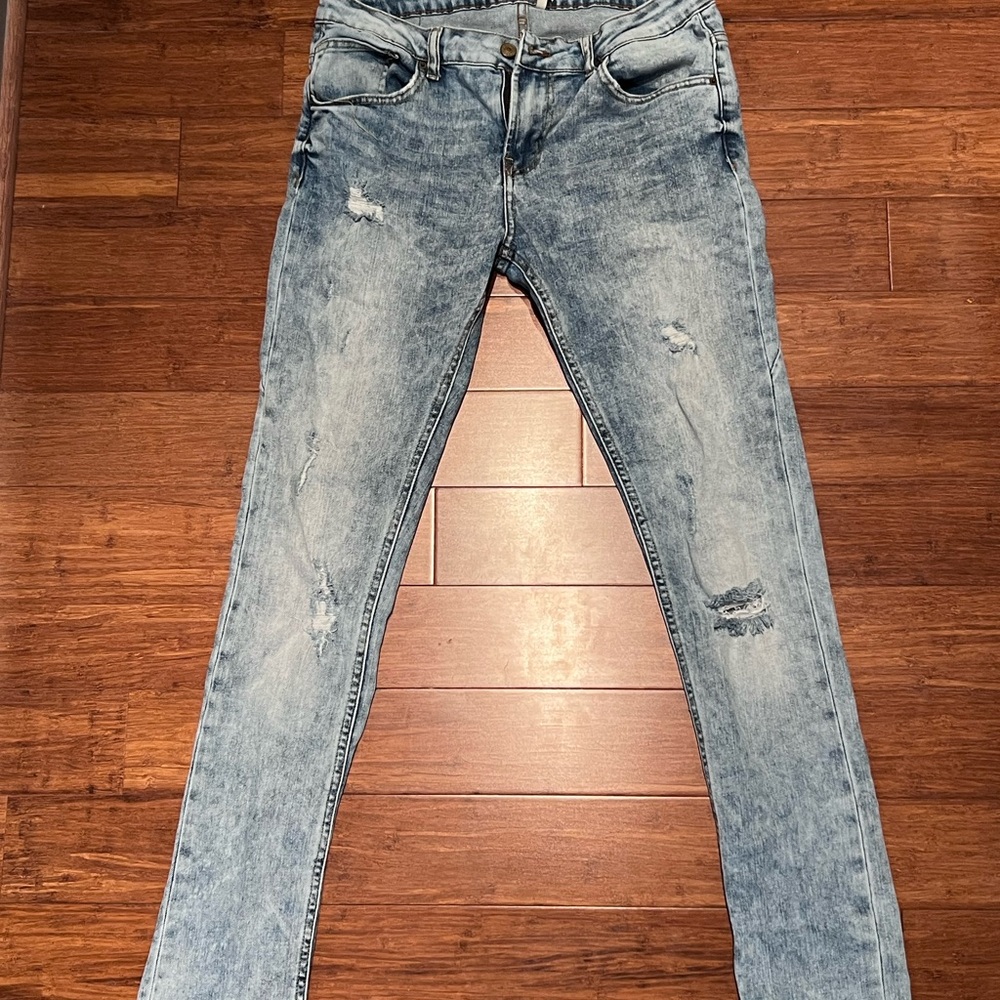 Zara Men's Light Blue Skinny Jeans